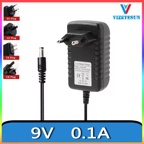 9V 0.1A Switching Power Adapter 9V 100MA Charger DC Interface 5.5*2.5 universal 2.1mm line