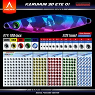 MATA 3D Fish Eye Karuhun Metal Jig Eye Lure Minow Diameter 5mm / 5.5mm