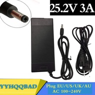 25.2V 3A Li-ion Battery Charger for 6Series 21.6V 22.2V 14500 14650 17490 18500 18650 26500 Polymer 
