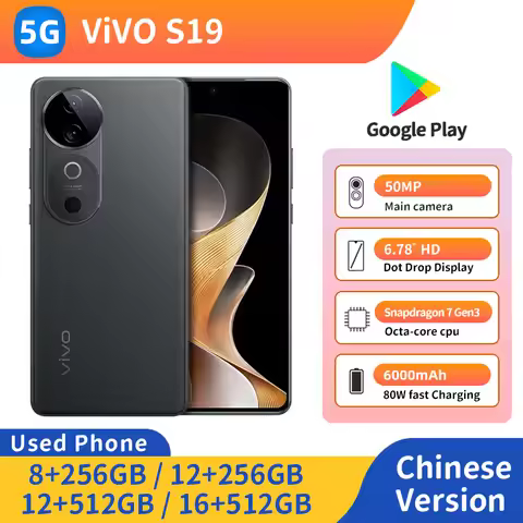 VIVO S19 5g RAM 8GB/12GB/16GB Android SmartPhone Screen 6.78-Inches 50MP Camera 6000mAh Battery Orig