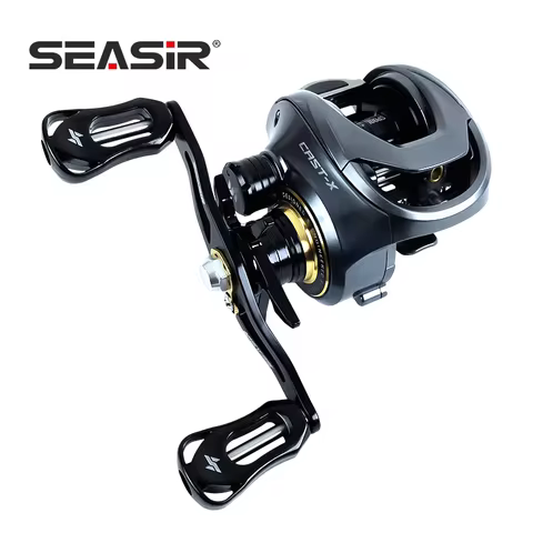 SEASIR Cast-X Baitcasting Reel 7.3:1 HS Gear Ratio Aluminum Double Spool Carbon Grip Metal BFS Micro