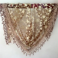 Women Triangle Scarf For Church Prayer Shawl Embroidered Lace Veil Floral Tassel Veils Mantillas For