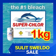 1kg CHLORINE GRANULES For Whitening Sanitizer Disinfectant Bleach Swimming Pool Water Tank Hair Deep Well Antiseptic Zonrox Clorox Soap Skin Tablet Clothes Cleaning Clorine Calcium Hypochlorite Hypoclorite Hypochloride Liquid Drum Bag 1kg 40kg