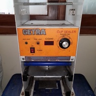 Cup Sealer Getra ET-D8S Bekas/Second Putih - Mesin Press Gelas Plastik