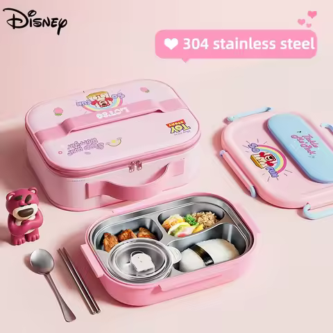 Disney Frozen Lotso 304 Stainless Steel Compartmentalised Insulated Lunch Box Mickey Cartoon Tablewa