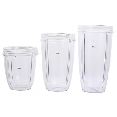 3Sizes Tranesparent Clear Juicer Cup Replacement For NutriBullet Juicer 18OZ 24OZ 32OZ