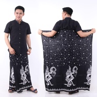 SARUNG SANTRI MOTIF WAYANG NU WARNA HIJAU COKLAT PUTIH UKURAN DEWASA