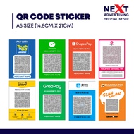 Premium A5 Size QR Code Payment Sticker | Sticker only