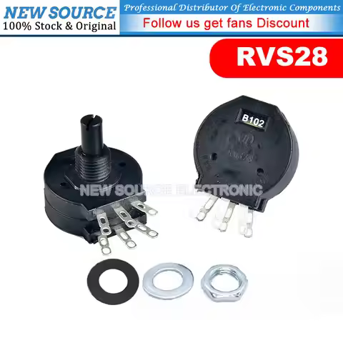 5PCS RVS28 B102 3pin 6pin Electric Welding Machine Potentiometer RVS28P-B102 RVS28P-B103 2W 1K 10K W