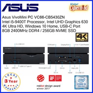 ASUS VivoMini PC VC66-CB5430ZN Intel Core i5-9400T, 8GB DDR4, 256GB NVME SSD, Win10 Home(Local Distributor/Warranty)