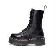 Dr Martens ผู้ชาย Jadon แพลตฟอร์ม10หลุมรองเท้ามาร์ตินสำหรับผู้ชายซิปด้านข้างอังกฤษรองเท้ายาวรองเท้าค