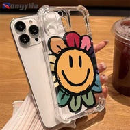 Cute Colorful Sunflower Phone Case For Vivo Y19s 4G Y300 Y37 V40 Pro Lite V40E Y200 X200 Pro Mini Y2