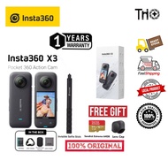 Insta 360 X3 original FREE invisible stick 360 video camera 360 action cam (1 years warranty )