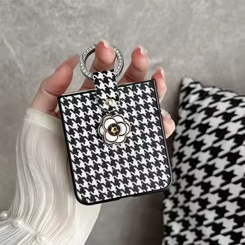 Luxury Leather Phone Case For Samsung Z Flip 5 5G Ring Shell For Samsung Galaxy Z Flip 5 Z Flip5 Zfl