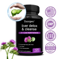 Tecepec Milk Thistle Seed Extract 300mg- Liver Detox Supplement with Silymarin Extract & Dandelion R