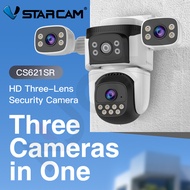 VSTARCAM CS621SR กล้องวงจรปิดไร้สาย ความละเอียด 6MP (1080p) + (3 เลนส์กล้อง) Ai + ตรวจจับคนและสัญญาณ