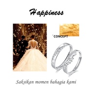 Cincin couple pasangan-Cincin couple Happiness cincin pasangan cincin