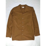 Kemeja Kerah Terbuka Uniqlo Scond Preloved