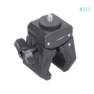 Will Universal Tripod Adapter 1 4Inch Screw Hole For Sports Cameras With Adjustable Clamp From 15mm 