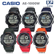 Casio แบตเตอรี่ 10 ปี กันน้ำ100m นาฬิกาข้อมือผู้ชาย สายเรซิน รุ่น AE-1000W ของแท้ประกันศูนย์ CMG