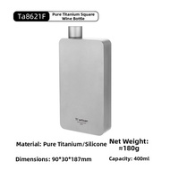 Tiartisan | Square Portable Titanium Hip Flask 8 Ounces
