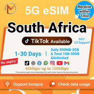 South Africa eSIM 1-30 Days | Daily 500MB-3GB & Total 1GB-50GB | Unimited Data eSIM South Africa SIM