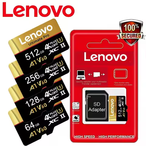 Lenovo High Speed Memory Card 128GB Micro TF SD Card 128GB 256GB TF Card For Camera Surveillance Dev