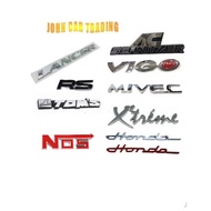Ready Stock Lancer Rs Nos Vigo Xtreme Honda Rear Trunk Sticker Emblem Badge Sticker