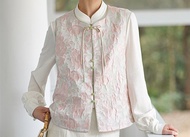 謝芳菲 中國風提花唐裝上衣背心