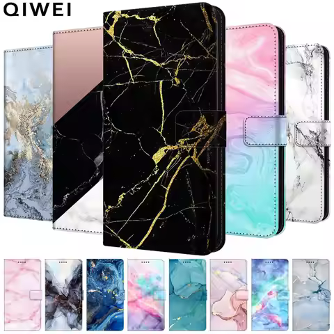 Leather Flip Case For Huawei Nova 9 SE 8i Marble Wallet Phone Case for Huawei Nova 5T 2 3 3i 6 7 SE 