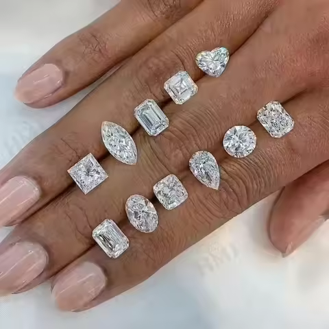 Lab Grown Diamond Round/Oval/Pear/Princess/Marquise/Hear/Asscher/Radiant HPHT CVD DEFcolor VS-VVS Cl