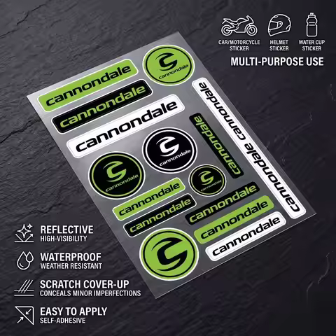 CANNONDALE All Purpose Reflective Waterproof Scratch Blocker Decal Car Bike Helmet Cup Refrigerator 