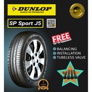 DUNLOP SP SPORT J5 195/65R15 NEW TYRE TIRES TAYAR BARU RIM 15 EXORA WISH UNSER ONLINE FREE INSTALLATION BATU PAHAT BP