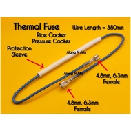 Blue Wire Thermal Fuse Rice Cooker Pressure Cooker 142 150 157 167 172 184°c 15A 250V 380mm Wire Len
