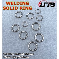 UTS Round/Circle Type Welding Bulat SOLID RING 4mm/5mm/5.5mm (PER PCS) Jigging Hook Assist Tools