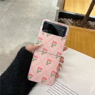 8971韓風菱格花卉三星SAMSUNG Galaxy Z Flip3 電話手機殼