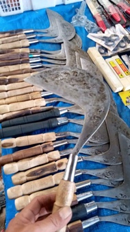 arit rumput asli baja isen Garut Jawa barat sudah tajam siap pakai sabit ukuran sedang kegunaan un