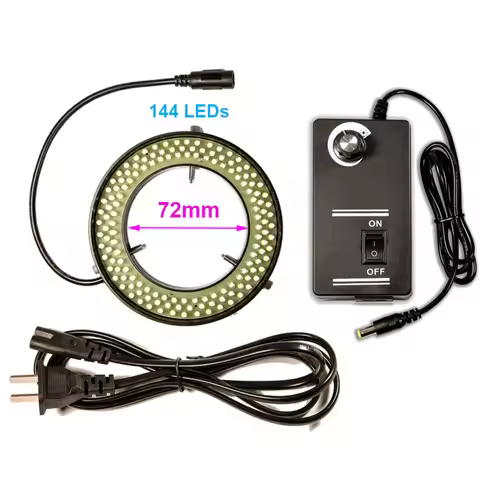 Lapsun 8000K 72-47mm Big Metal Shell 9W/10W 144 /152 LED Ring Light illuminator Lamp For Industry St