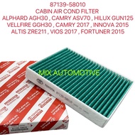 Toyota Alphard AGH30 Vellfire GGH30 Altis Hilux Camry Vios 2017y'' ++ CARBON Aircond Filter Cabin Air Filter 87139-58010