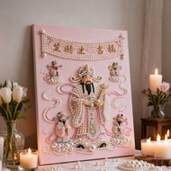 珍珠画diy财神招财珍珠贴画自粘款结婚喜庆闺蜜结婚礼物装饰画