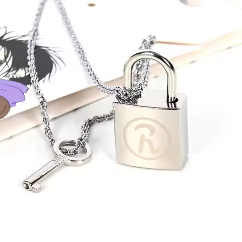 2pcs/set Anime Ai Yazawa NANA Key Lock Pendants Necklaces Cosplay Accessories Classical Men lovers F