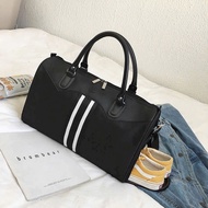 duffle bag travel clothes bag with shoe compartment size 48*25* 27cm, cold umbrella and leather T23