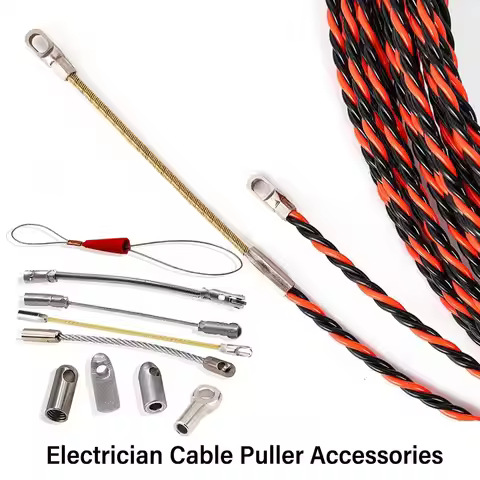 Auxiliary Tools Cable Puller Accessories Connector Head Wire Cable Elastic Threader Automatic Thread