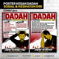 POSTER KESAN DADAH, Combo 2pcs,  keceriaan sekolah , PPDA anti dadah #pstr