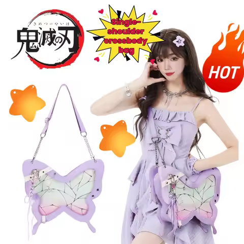 Demon Slayer Kochou Shinobu Creative Distinctive Alien Crossbody Bag All-match Cartoon Cute Sweet Sh
