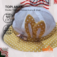 Cheerful Color Mesh Fashion Hat, Polka Dot Bunny Children's Fashion Hat, Cute Rabbit Ear Model Fashi