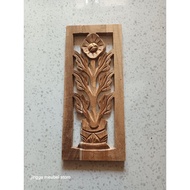 Teak loster loster carving roster ornament wood carving frame door window boven lisplang