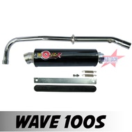 ท่อสูตร WAVE 100S ท่อสูตรเวฟ ท่อแต่ง เวฟ ท่อ โมวิค MOVIC-X ทรง ENDURANCE มี มอก. คอท่อชุบโครเมี่ยมอย