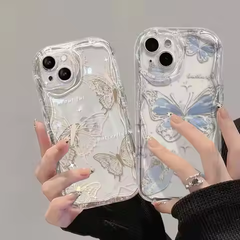 Korean Butterfly Phone Case For Huawei P30 P40 Pro Honor 90 Lite 5G Nova 11 7 Pro 5T 10SE 9SE 7SE Ma