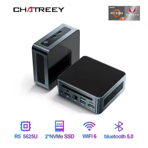 Chatreey Mini PC AN2P/AN2C Ryzen 5 5625U/3550H/7430U Gaming Desktop Computer NVME SSD WIFI6 HD Windo